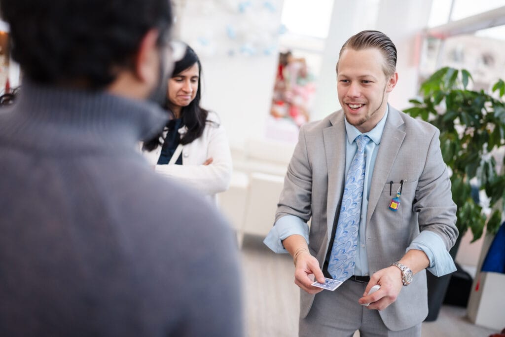 Magician Ryan Martin delighting clients 